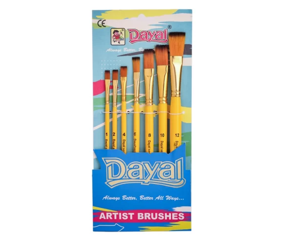 DAYAL FLAT BRUSH SET OF 7 1 DAYAL FLAT BRUSH SET OF 7 1